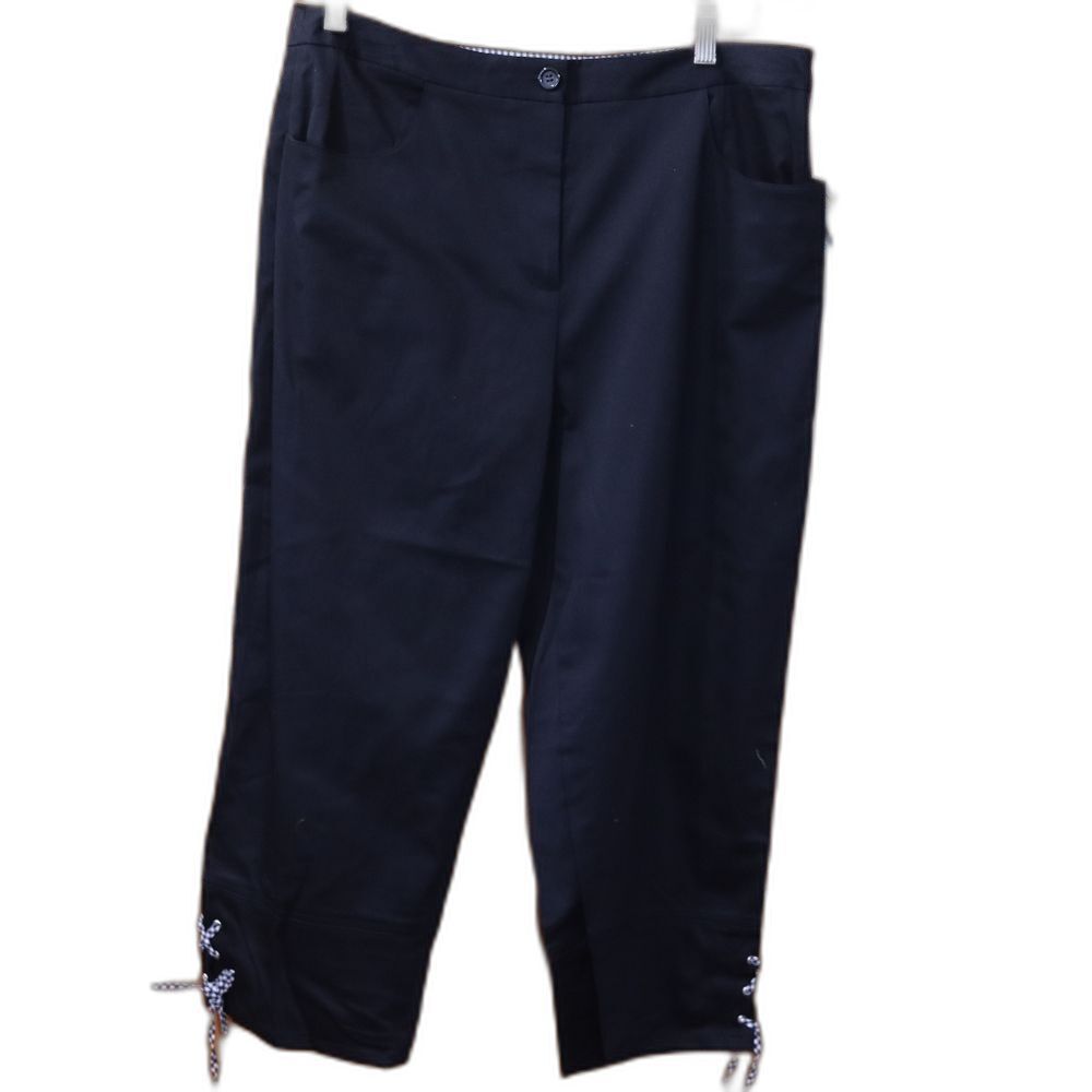 Talbots Black Capris with Bow Detail Petiite 14